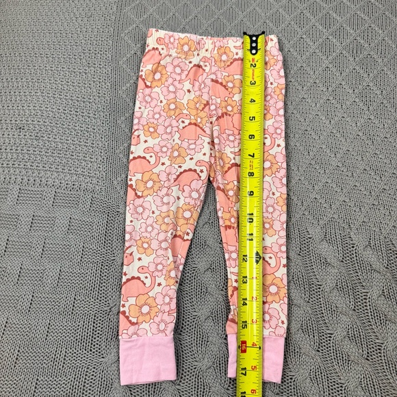 Caden Lane Dinosaur Floral Girls Pajamas - Pink and Yellow 12-18M - Picture 3 of 10